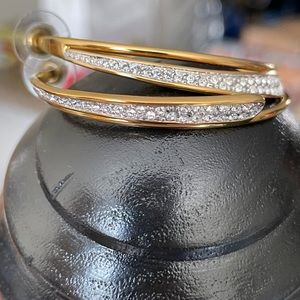 Vintage Butler Hoop gold tone  Earrings